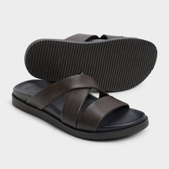 Aldo | Kairo Dark Brown Men's Sandals & Slides - Slide sandal