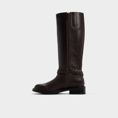 Aldo | Philippa in Dark Brown - Riding boot, Block heel