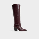 Aldo | Saddle in Bordo - Knee-high boot, Block heel
