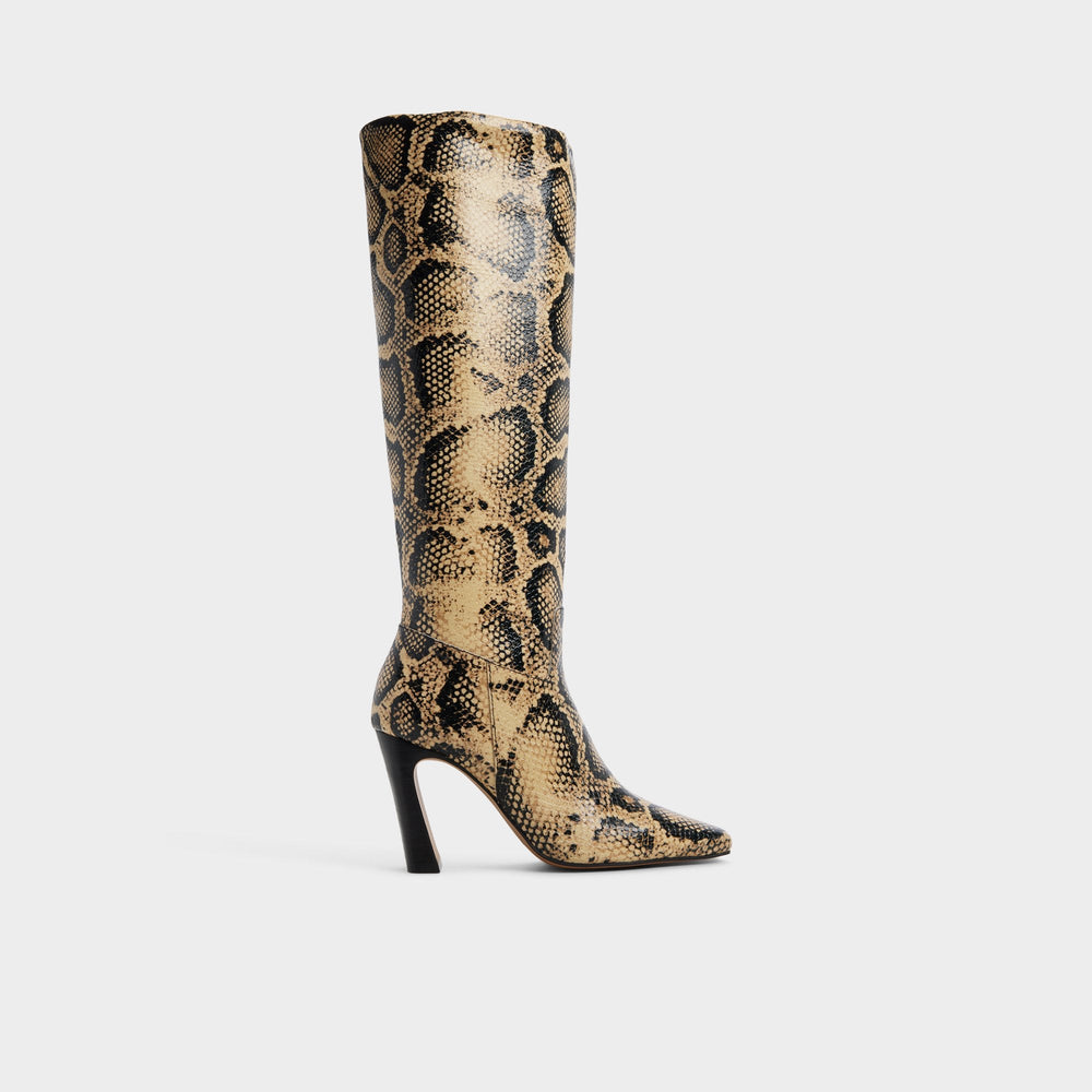 Aldo | Vivienna in Brown Multi - Knee-high boot, Block heel