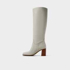 Aldo | Elyze in White Bone - Knee-high boot, Block heel
