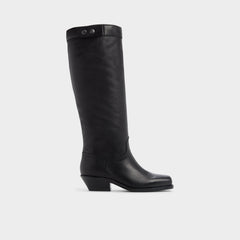 Aldo | Emberlyn in Black - Knee-high western boot, Cup sole