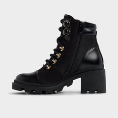 Aldo | Mariettia in Black - Lace-up boot, Lug sole