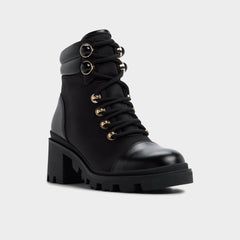 Aldo | Mariettia in Black - Lace-up boot, Lug sole