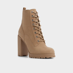 Aldo | Rebelliously in Medium Beige - Combat ankle boot, Lug sole
