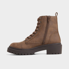 Aldo | Goer in Medium Brown - Combat ankle boot, Lug sole
