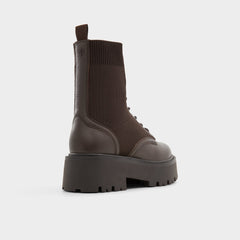 Aldo | Talaleryknit Brown Overflow Women's Combat boots - Combat ankle boot, Brown