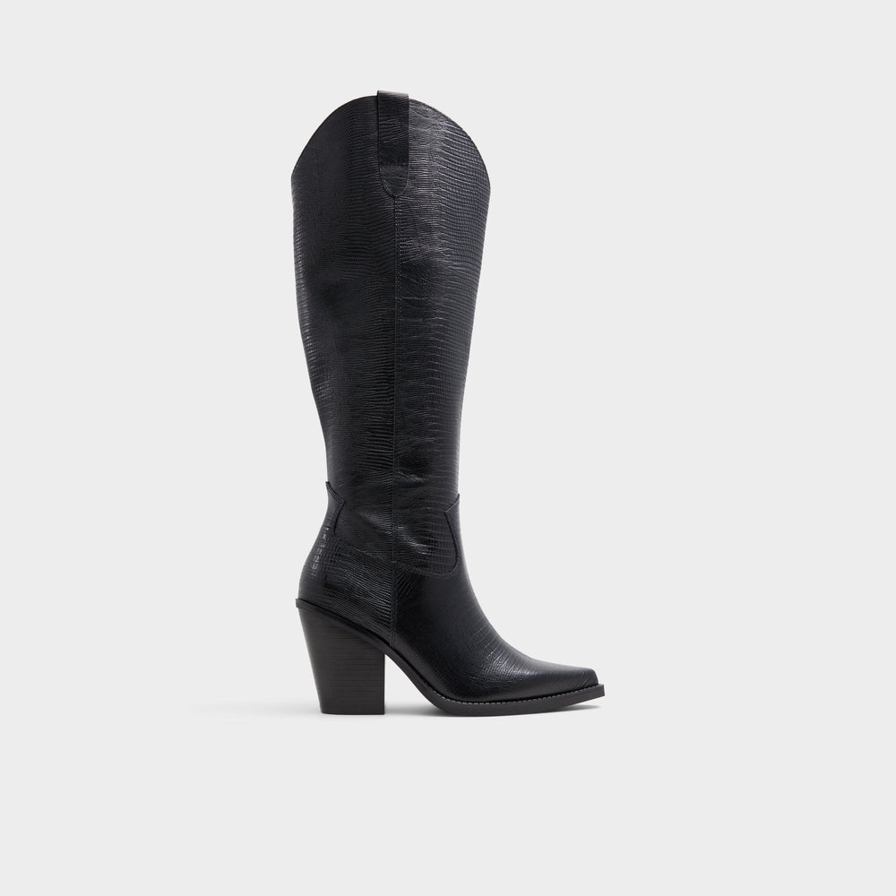 Aldo | Nevada-wc Black Women's Western - Western knee-high boot, Black