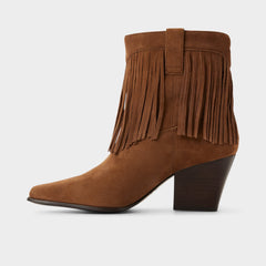 Aldo | Jollene in Dark Brown - Western boot, Block heel