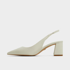 Aldo | Uliana White/Bone Women's Slingbacks - Slingback heel, Block heel