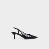 Aldo | Adan in Black - Slingback heel, Kitten heel
