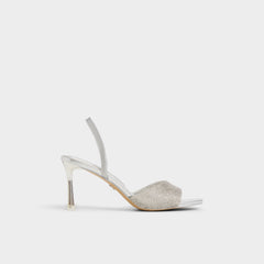 Aldo | Andyana Silver Women's Strappy sandals - Slingback heeled sandal, Stiletto heel