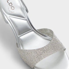 Aldo | Aitana Silver Women's Heeled sandals - Slingback heeled sandal, Stiletto heel