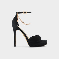 Aldo | Afumeth Black Overflow Women's Platform sandals - Strappy heeled sandal, Stiletto platform