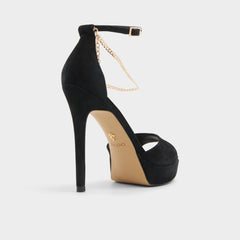 Aldo | Afumeth Black Overflow Women's Platform sandals - Strappy heeled sandal, Stiletto platform