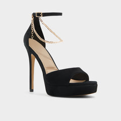 Aldo | Afumeth Black Overflow Women's Platform sandals - Strappy heeled sandal, Stiletto platform