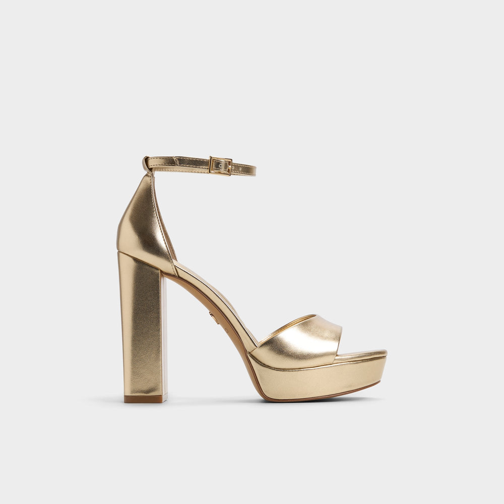 Aldo | Enaegyn 2.0 in Gold - Strappy heeled sandal, Platform