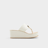 Aldo | Penelopy White Women's Wedges - Wedge sandal, Wedge heel