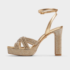 Aldo | Shimma Gold Women's Iridescent metallics - Strappy heeled sandal, Platform