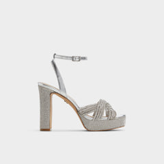 Aldo | Shimma Silver Women's Iridescent metallics - Strappy heeled sandal, Platform