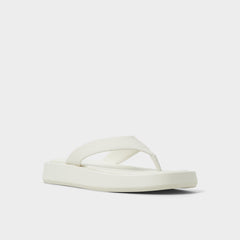 Aldo | Grettle White/Bone Women's Flats - Flip flop, Flatform