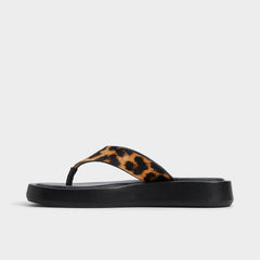 Aldo | Grettle Brown Multi Women's Flats - Flip flop, Platform