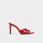 Aldo | Lovemule in Medium Red - Heeled mule, Stiletto heel