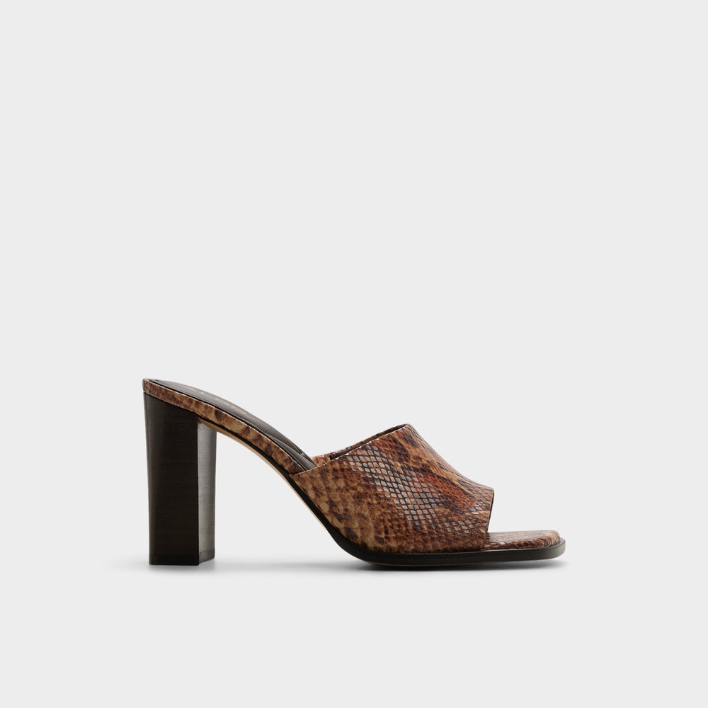 Aldo | Re in Sophia Brown Multi14190695 - Heeled mule, Block heel