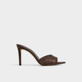 Aldo | Anniebrilden Dark Brown Women's Mule slides - Heeled mule, Stiletto heel