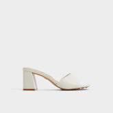 Aldo | Tisha White Women's Heeled mules - Heeled mule, Block heel