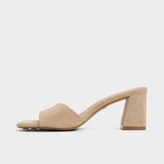 Aldo | Tisha Beige Women's Heeled mules - Heeled mule, Block heel
