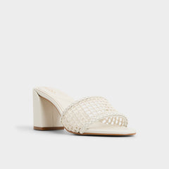 Aldo | Beachdate White/Bone Women's Block heels - Heeled mule, Block heel