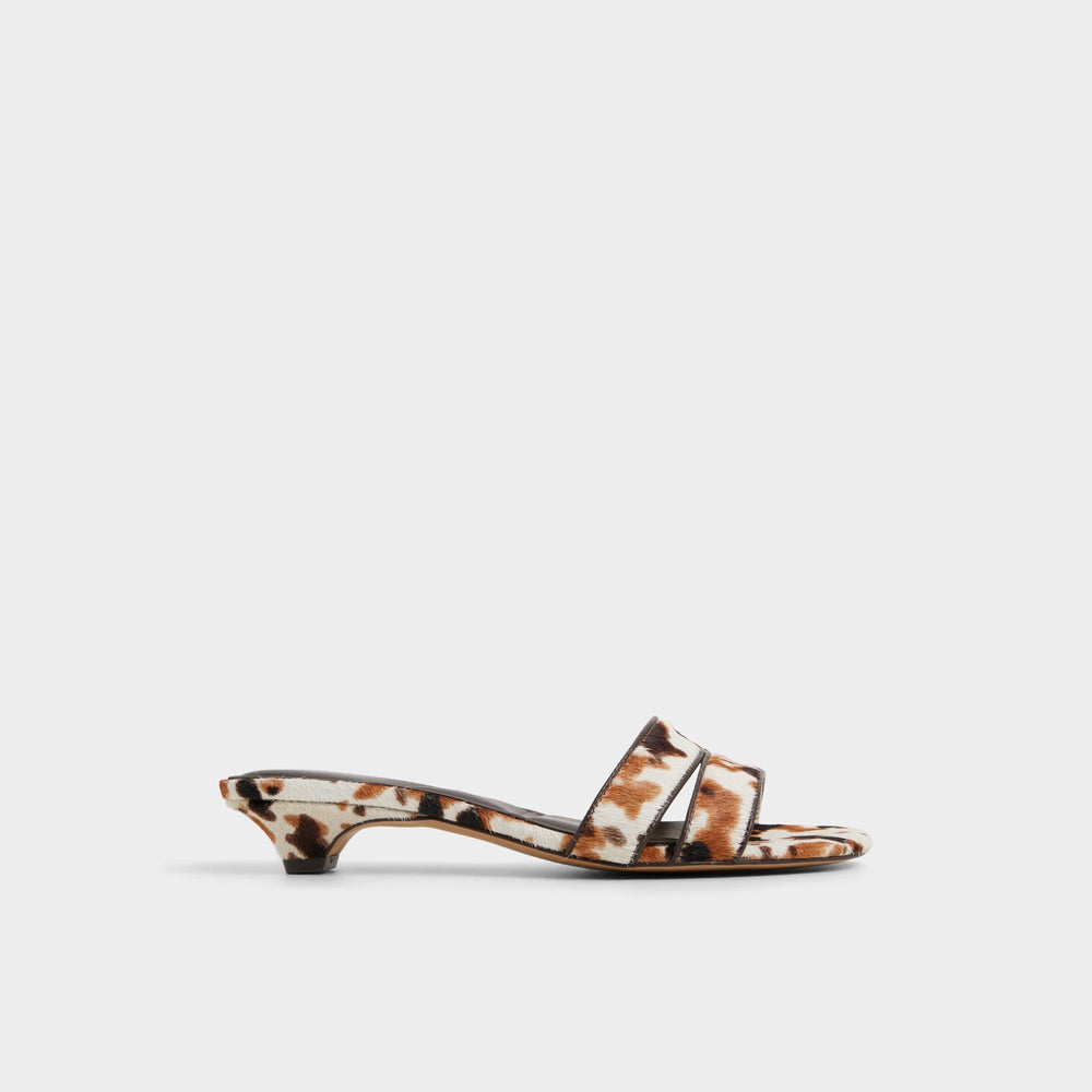 Aldo | Scarletta White/Black Women's Heeled mules - Heeled mule, Kitten heel