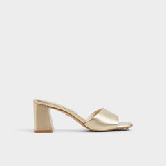Aldo | Tisha Gold Women's Heeled mules - Heeled mule, Block heel