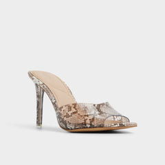 Aldo | Anitabrilden Other Grey Women's Mule slides - Heeled mule, Stiletto heel
