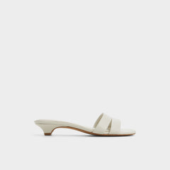 Aldo | Scarletta White/Bone Women's Mule slides - Heeled mule, Kitten heel