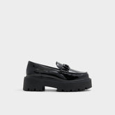 Aldo | Oneameth Black Synthetic Patent Women's Loafers & Oxfords - Loafer, Lug sole