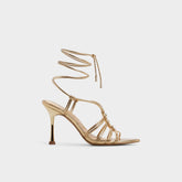 Aldo | Curacao in Gold - Strappy heeled sandal, Stiletto heel