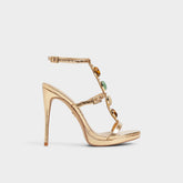 Aldo | Opalia Gold Women's Strappy sandals - Strappy heeled sandal, Platform