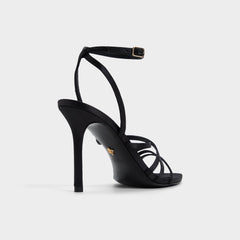 Aldo | Solania Black Women's Strappy sandals - Strappy heeled sandal, Stiletto heel