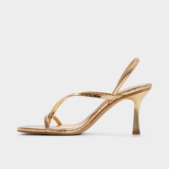 Aldo | Riva in Gold 14213553 - Sling back heeled sandal, Stiletto heel