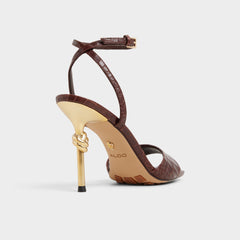 Aldo | Harmonious in Dark Brown - Strappy heeled sandal