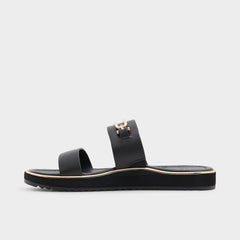 Aldo | Lagoon Other Black Women's Strappy sandals - Strappy flat sandal, Footbed sandal