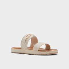 Aldo | Lagoon Other Beige Synthetic Print Women's Footbed sandals - Slide sandal, Footbed sandal