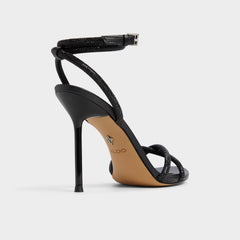 Aldo | Manaelden Black Women's Strappy sandals - Strappy heeled sandal, Stiletto heel