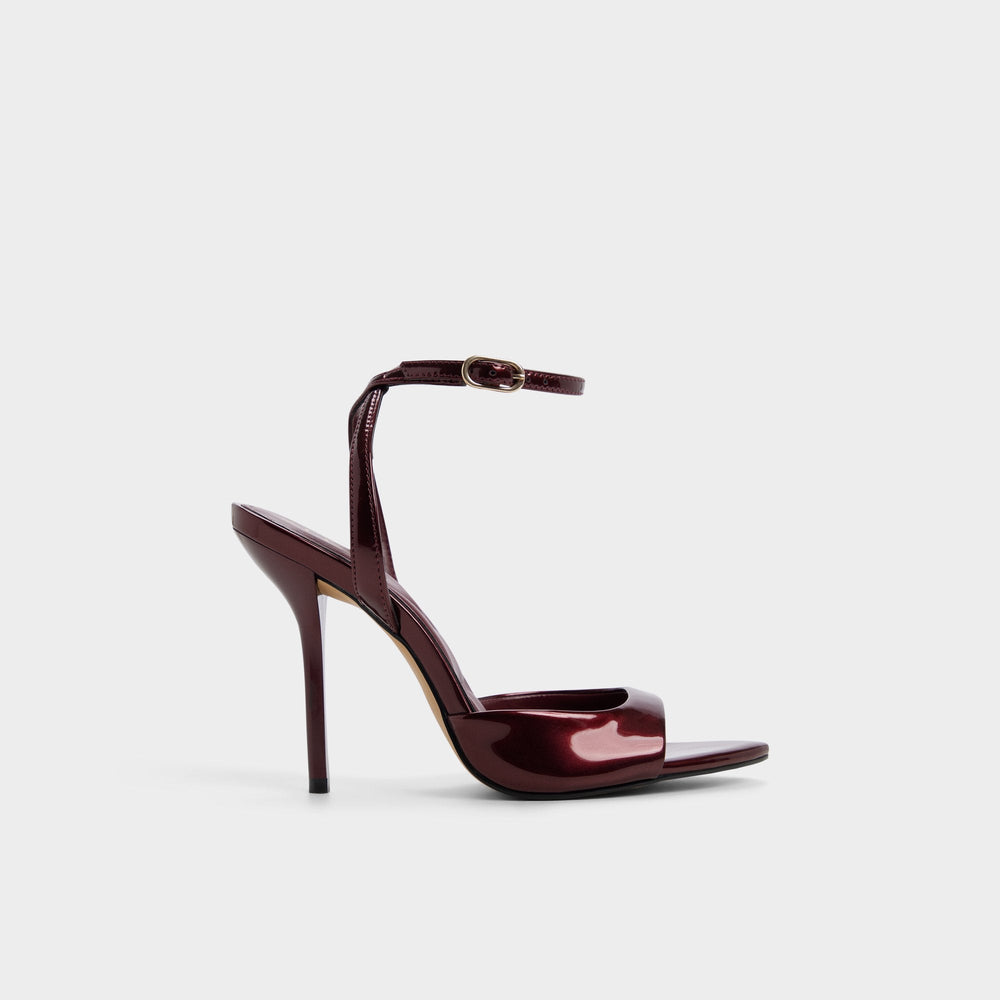 Aldo | Forevermore in Medium Red - Strappy heeled sandal, Stiletto heel