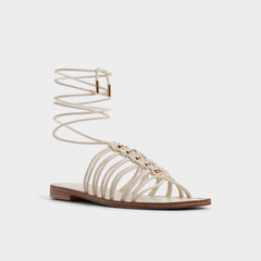 Aldo | Unoma in White Bone - Strappy flat sandal