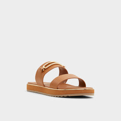 Aldo | Lagoon Other Brown Women's Flats - Strappy flat sandal, Footbed sandal