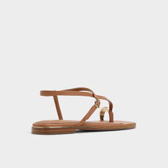 Aldo | Jomalina Medium Brown Women's Flats - Strappy flat sandal