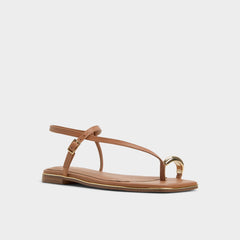 Aldo | Jomalina Medium Brown Women's Flats - Strappy flat sandal